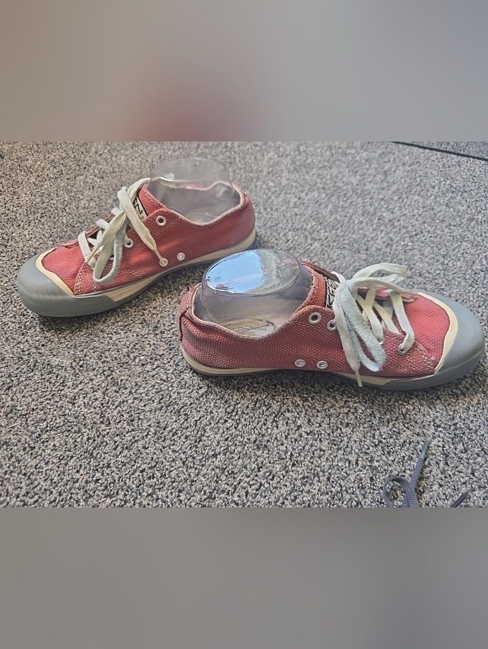 Keen women's Colorado lace up canvas shoes coral/gray size 9.5 - Picture 3 of 11